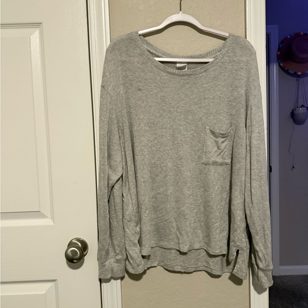 Stars Above Light Gray Women's Crew Neck Sweater